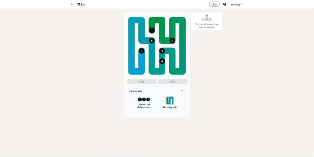 A screenshot of the LinkedIn Games.