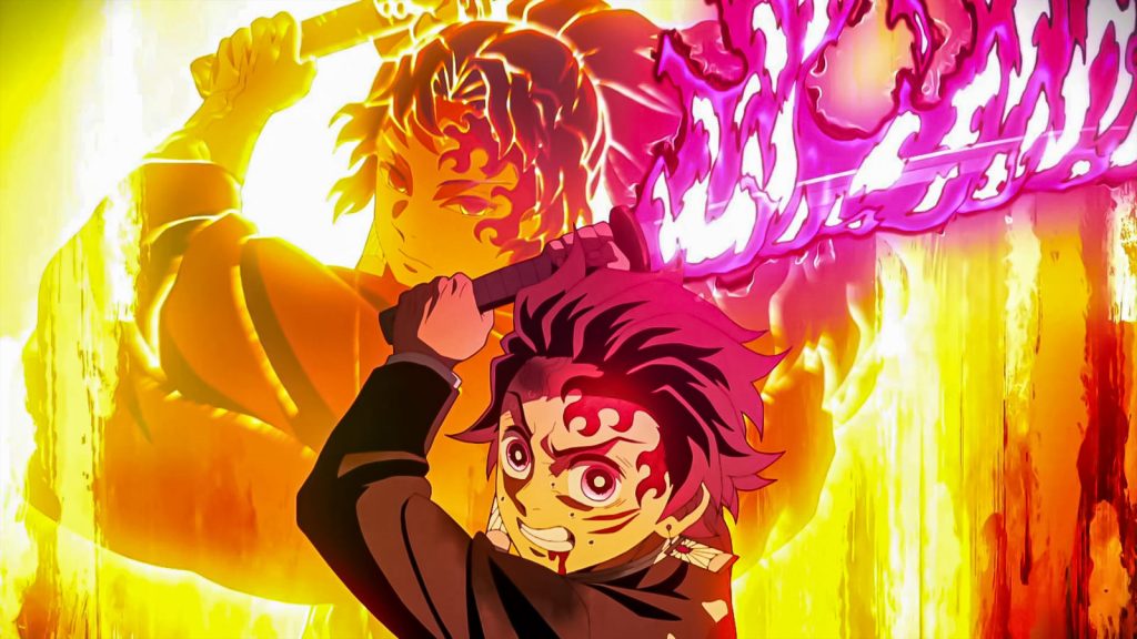 demon slayer's tanjiro bright red sword