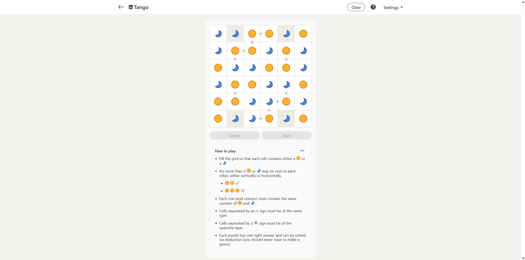 A screenshot of the LinkedIn Games.