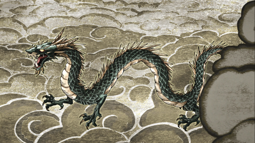 dragon's mythical form as seen in fire force season 3