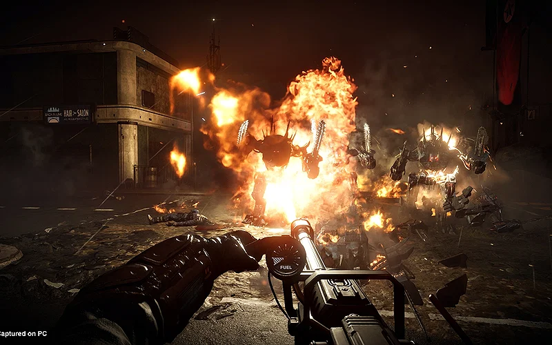 What It Was and What to Expect 5 Helldivers 2 warbond trailer screenshot showing the player using the Cremator heavy flamethrower.