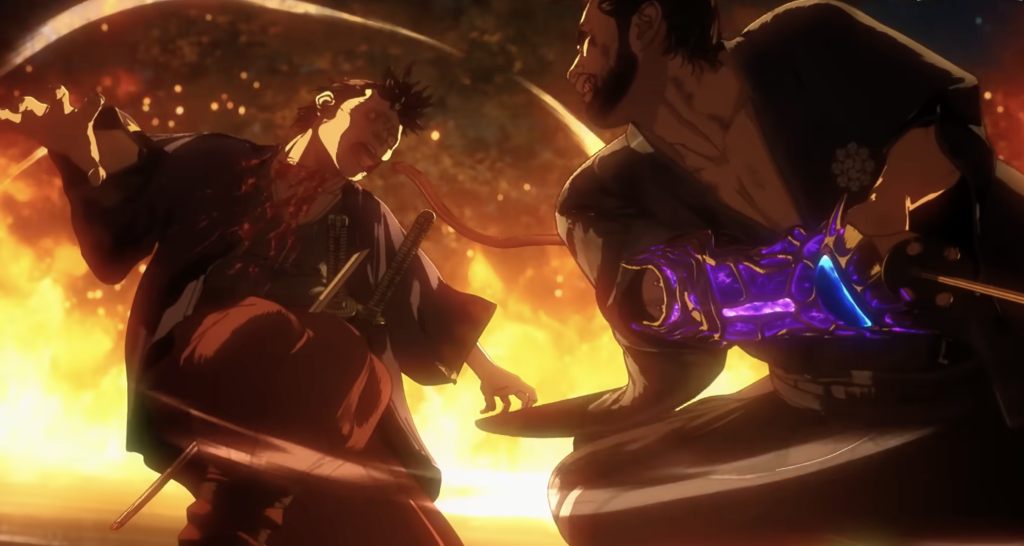 miyamoto fights the villain in the official trailer of Onimusha