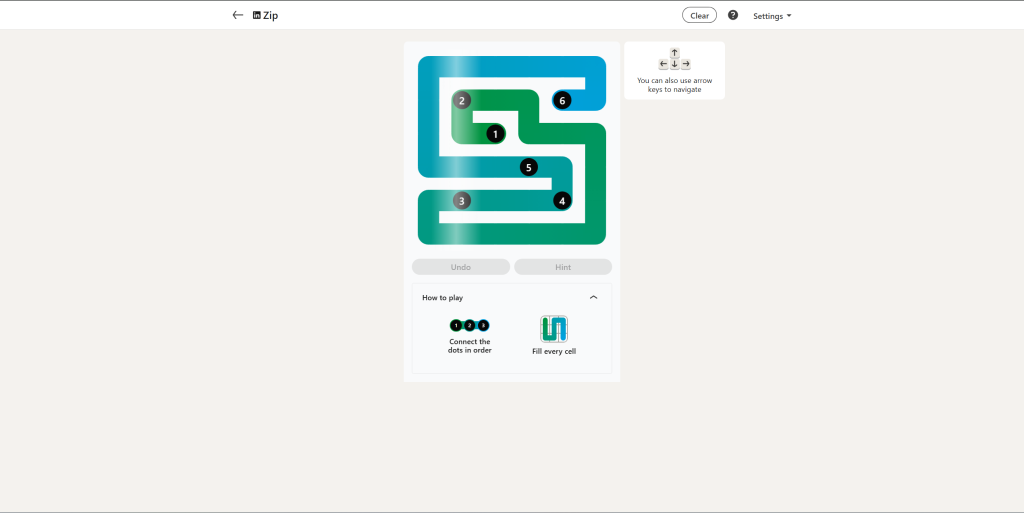 A screenshot of the LinkedIn Games.