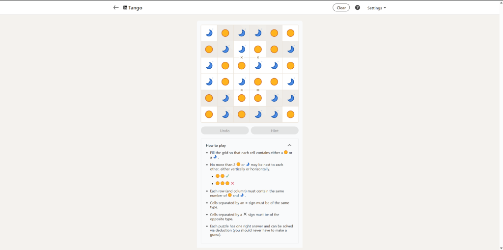 A screenshot of the LinkedIn Games.