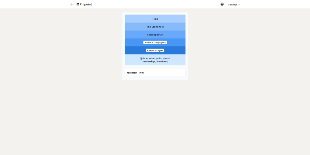 A screenshot of the LinkedIn Games.