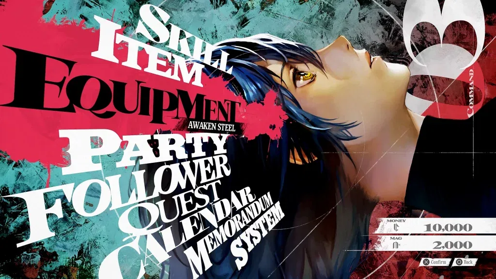 Metaphor: ReFantazio main menu screenshot.
