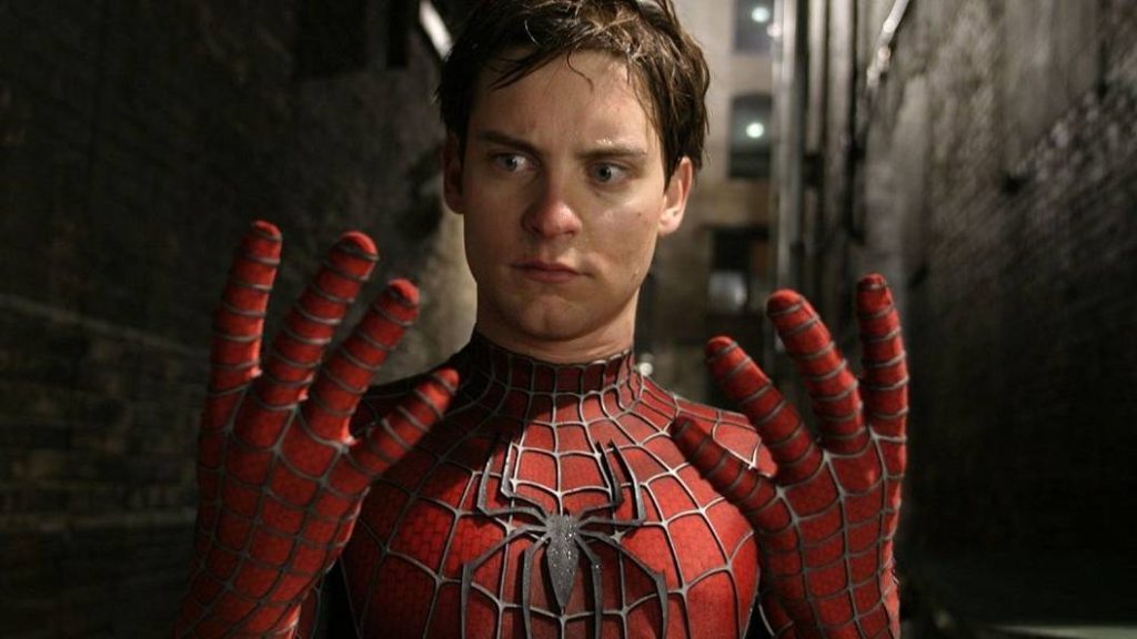 Tobey Maguire as Peter Parker/Spider-Man in Spider-Man (2002)