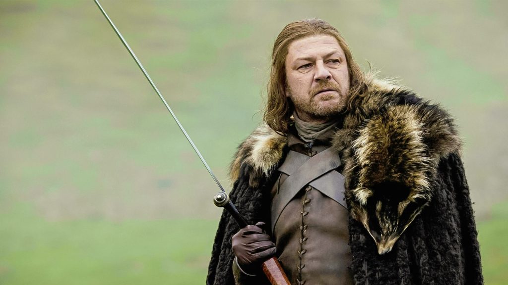 ned stark with ice in game of thrones