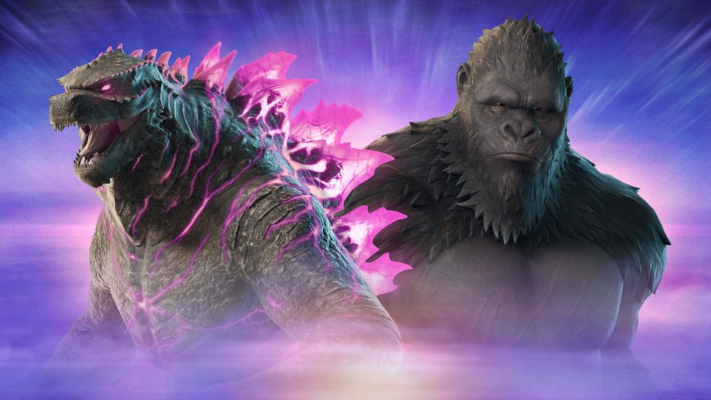 Godzilla and Kong in Fortnite.