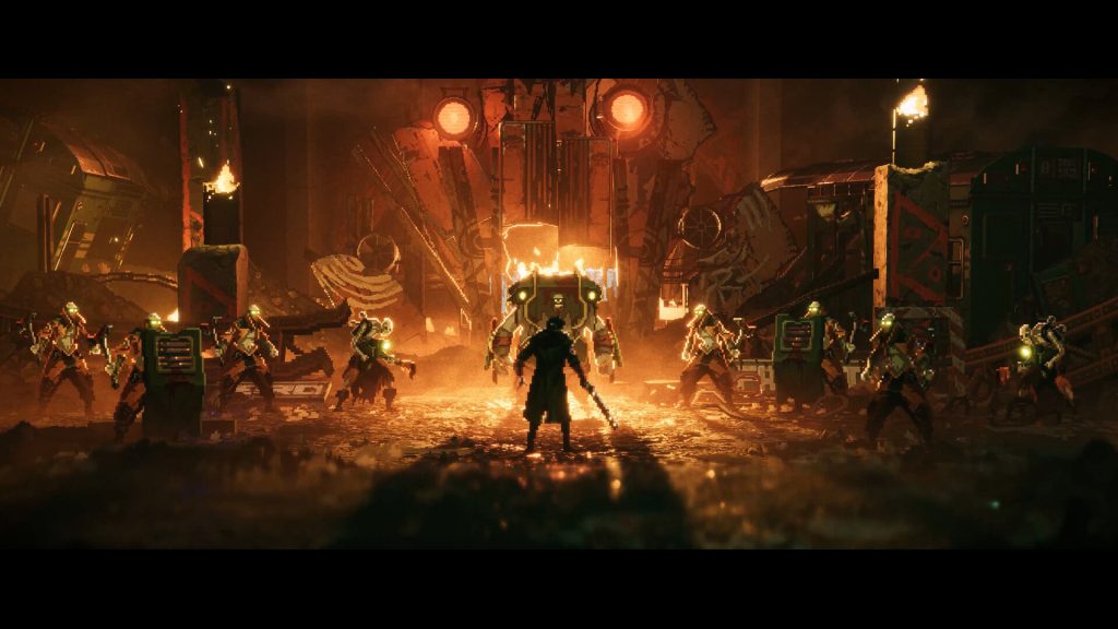 cinematic scene from Replaced