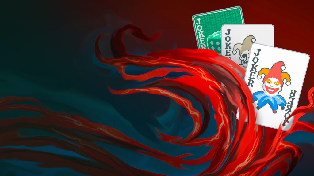 The Balatro cover art featuring the Joker.