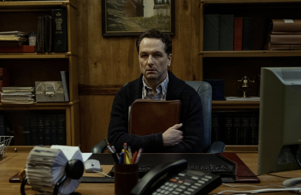 matthew rhys in a still from Widow's Bay