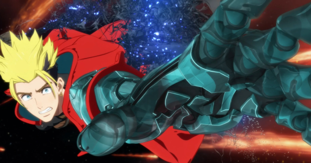 Vash confronts Knives emotionally in Trigun Stargaze Episode 12. 