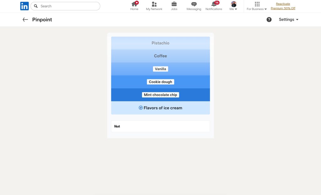 A screenshot of the LinkedIn Games.