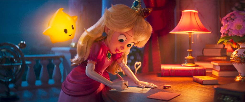 Princess Peach in THE SUPER MARIO BROTHERS GALAXY MOVIE. 