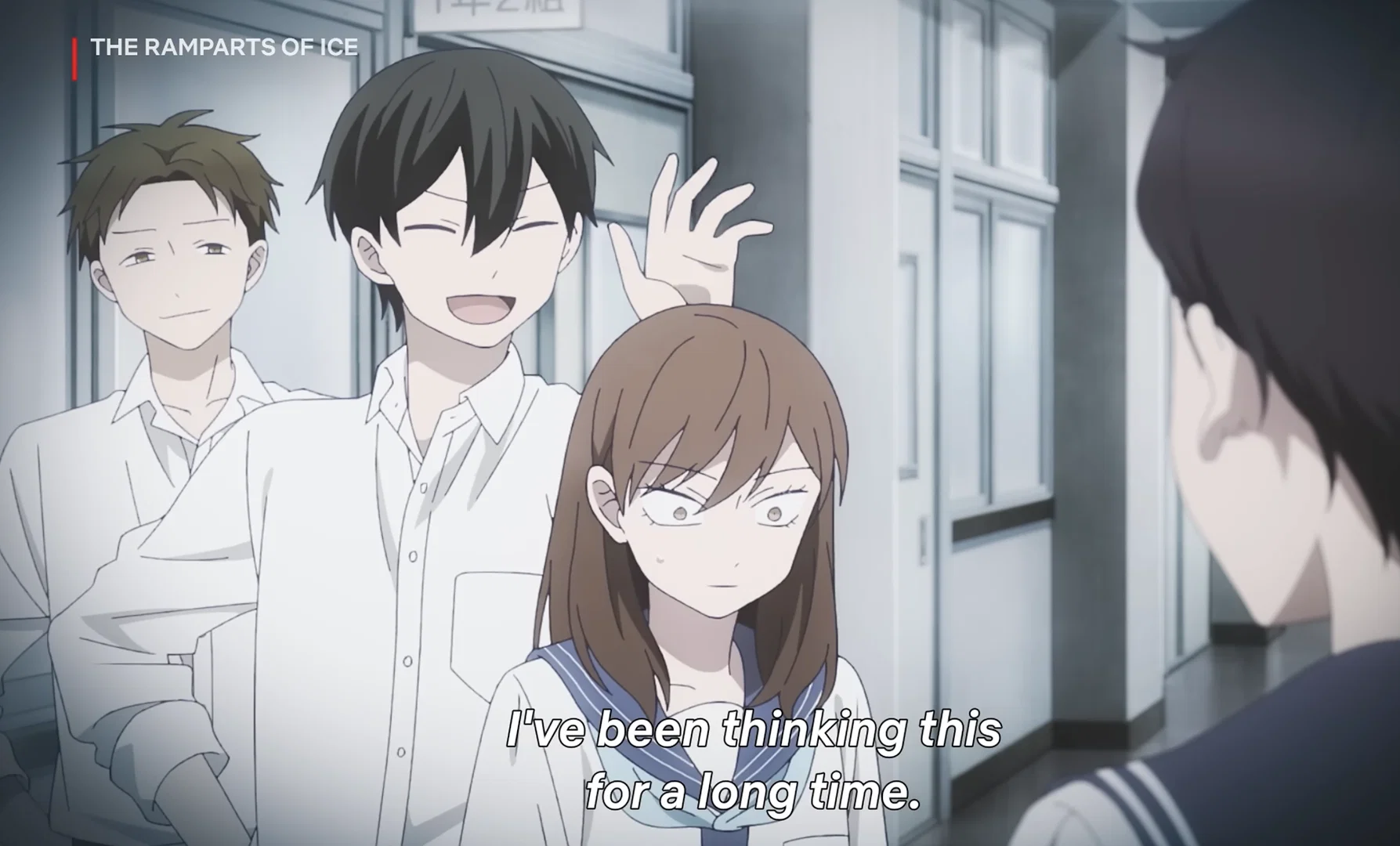 A Love Triangle Worth the Wait 18 a still of high school boys bullying koyuki from the ramparts of ice official trailer