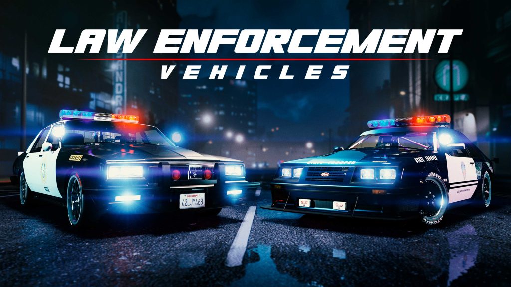Law Enforcement Vehicles in GTA Online.
