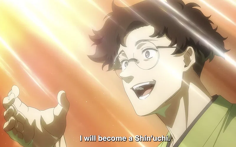 A Sensational Turn As Akane Sets Out to Rewrite Her Father's Past 3 a close up shot of akane osaki's father in akane-banashi anime