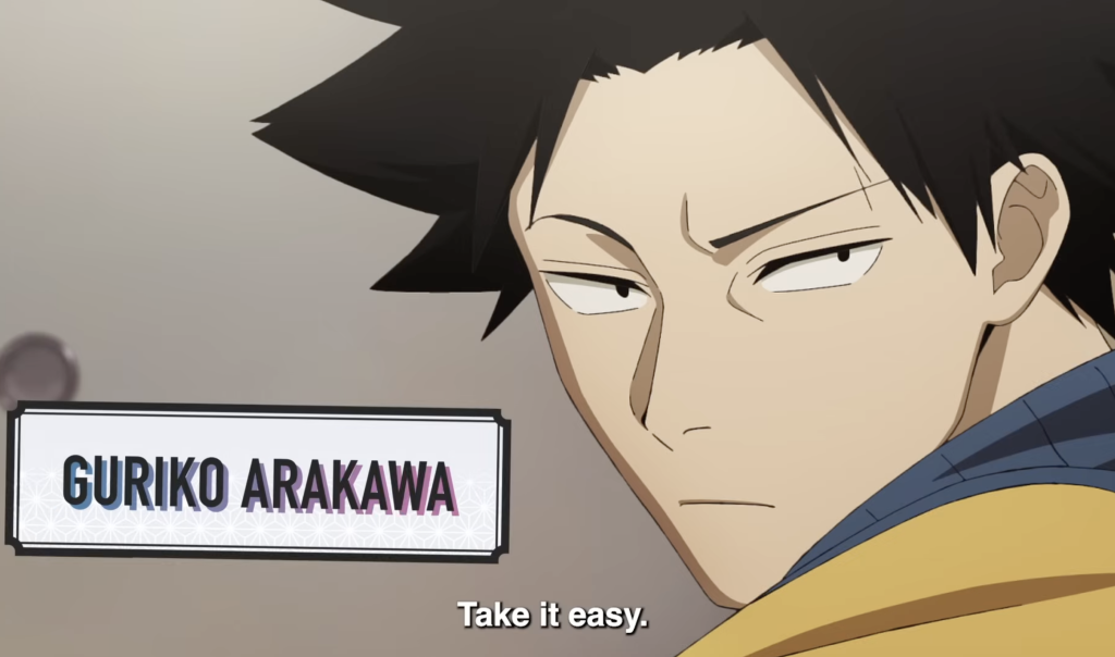 a close up shot of guriko arakawa in akane-banashi anime