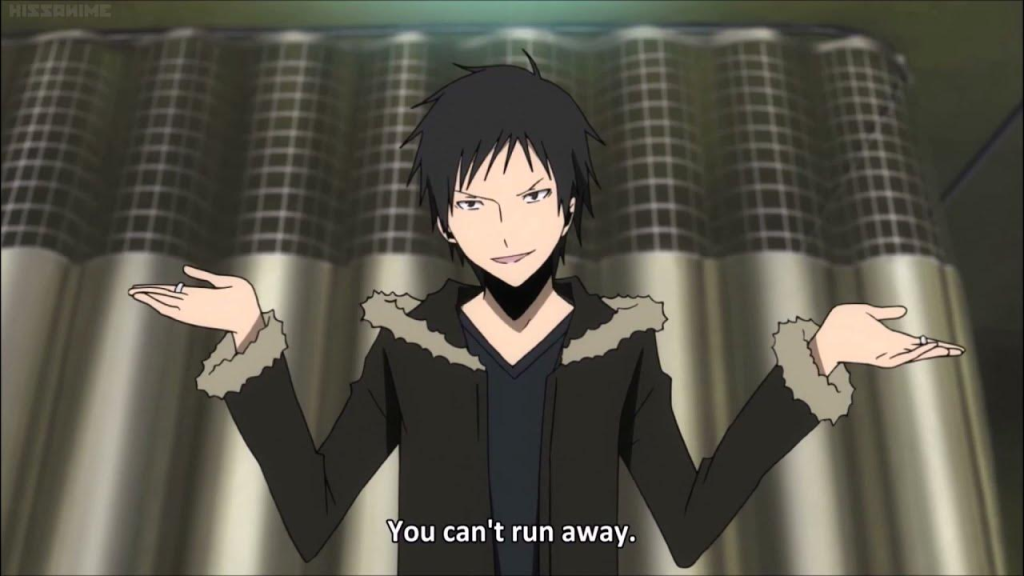 Izaya is known for his cunning, manipulative personality and his complex love for humanity.