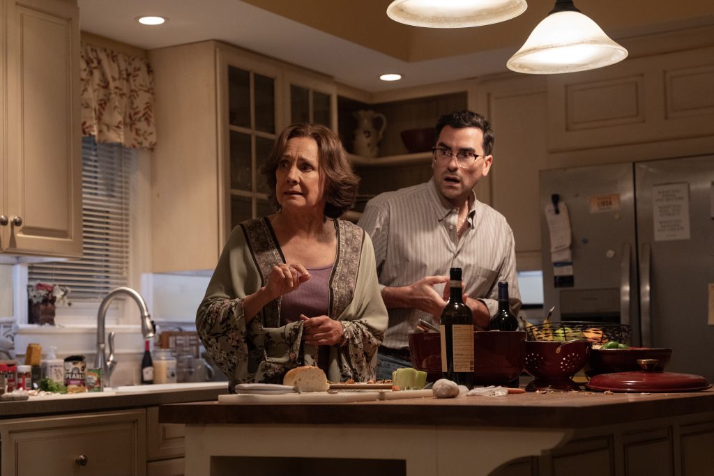 (L to R) Laurie Metcalf as Linda and Dan Levy as Nicky in BIG MISTAKES. 