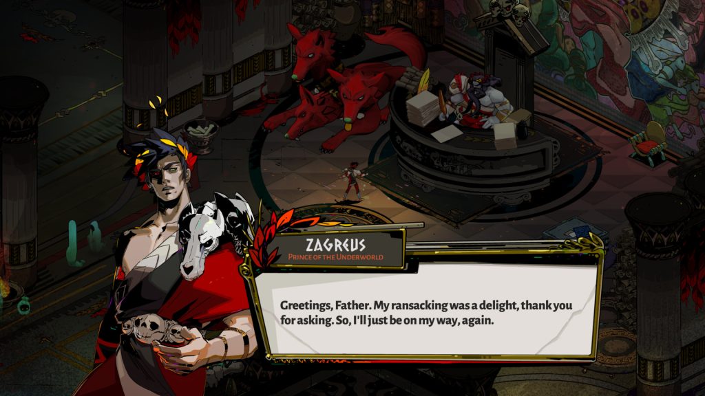 Zagreus conversation in Hades.