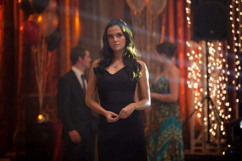 Zoey Deutch, likely in a party, in Vampire Academy 