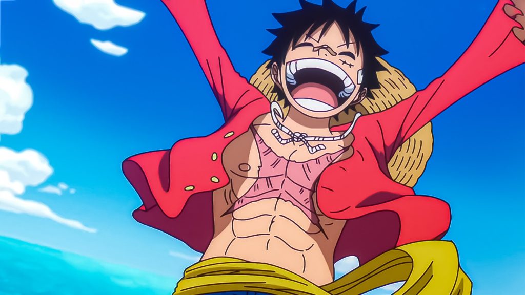luffy with cheerful expression in one piece episode 1156