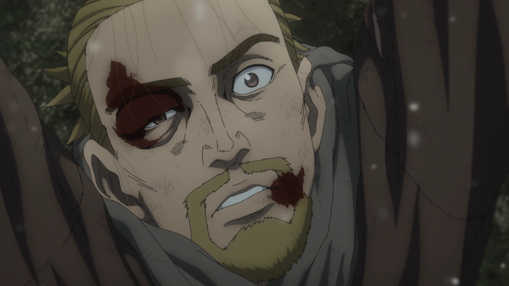 thorfinn takes the oath of non violence in vindland saga season 2