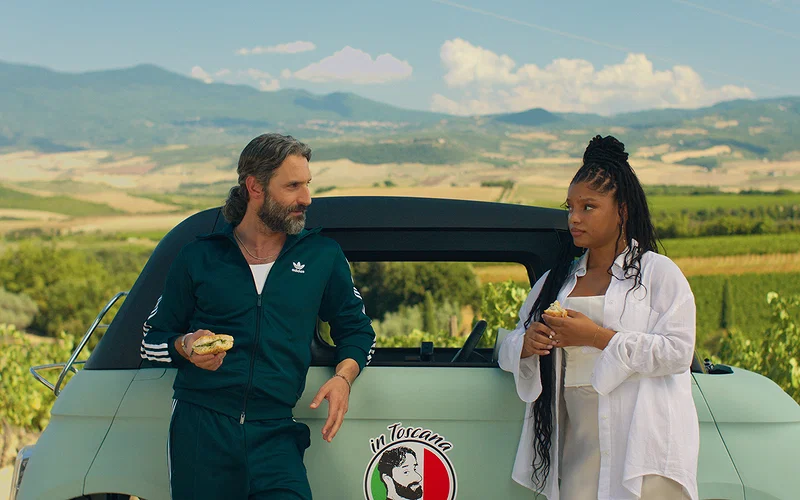 Surprisingly Riveting Rom-Com Breathes New Life into Tired Tropes 16 (from left) Lorenzo (Marco Calvani) and Anna (Halle Bailey) in You, Me and Tuscany, directed by Kat Coiro.
