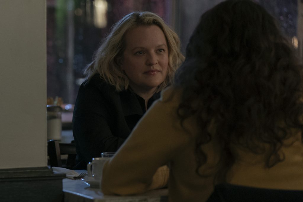THE TESTAMENTS - “Daisy” - An incident on a school trip spurs Daisy’s memories of Toronto, revealing her past and a world shattered by violence. (Disney/Steve Wilkie) ELISABETH MOSS