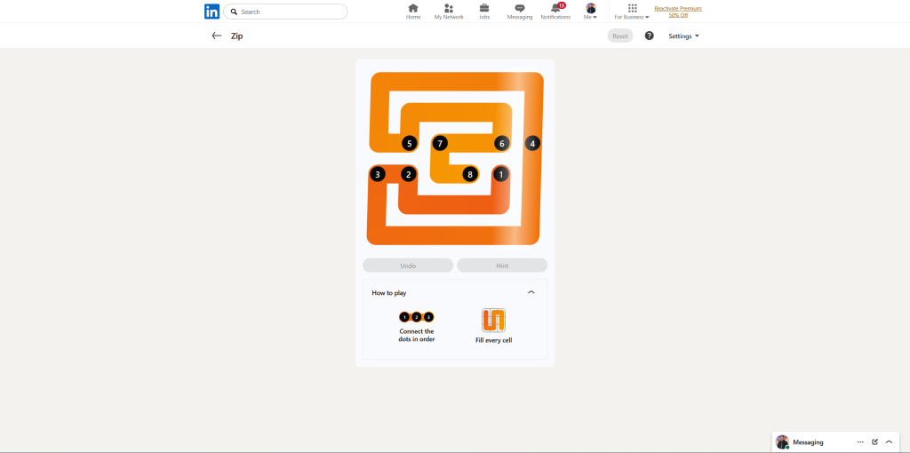 A screenshot of the daily LinkedIn Games.