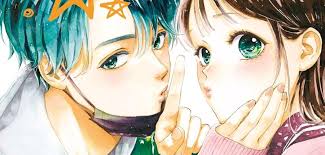 Chiaki, a normal teenage girl, and her childhood friend Subaru from Gazing at the Star Next Door manga. 