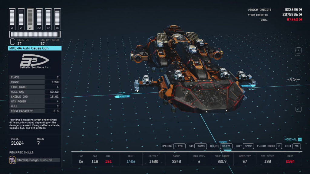 MKE-9A Auto Gauss Gun in Starfield.