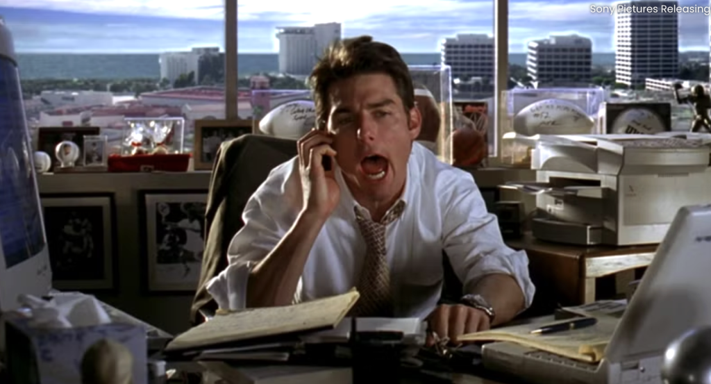 Tom Cruise yelling on the phone 