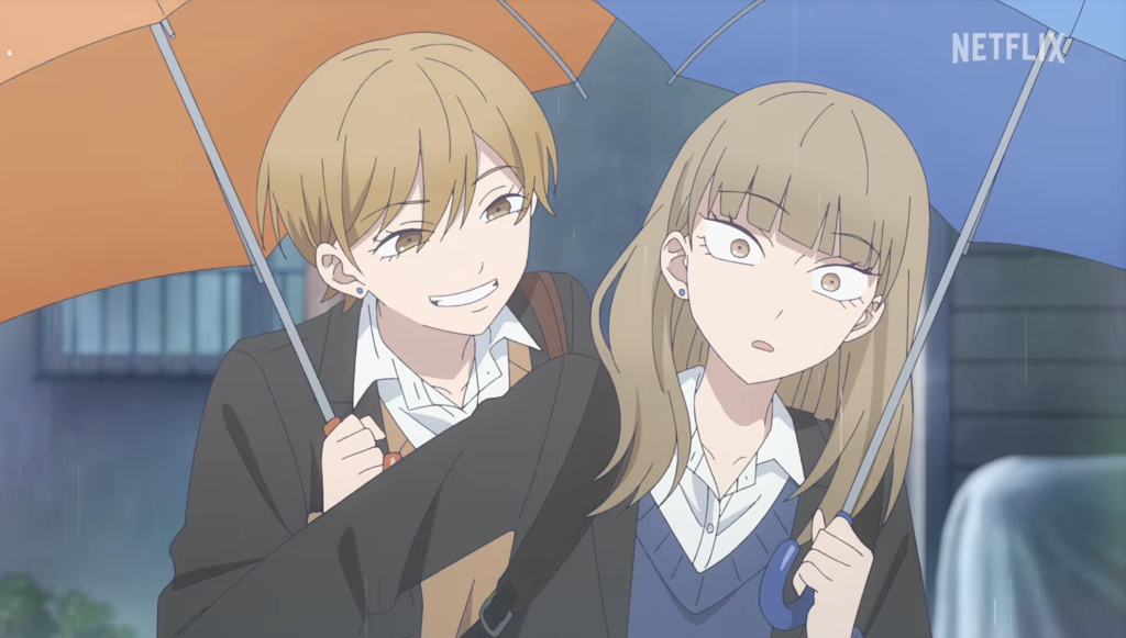 hikawa gets surprised by miki at school in the ramparts of ice