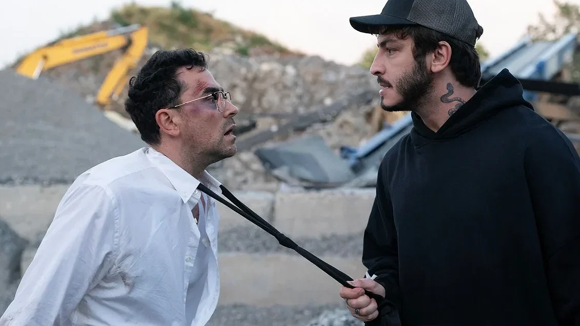 The Most-Asked Questions About Big Mistakes, Answered 23 Dan Levy and Boran Kuzum in a still from Big Mistakes