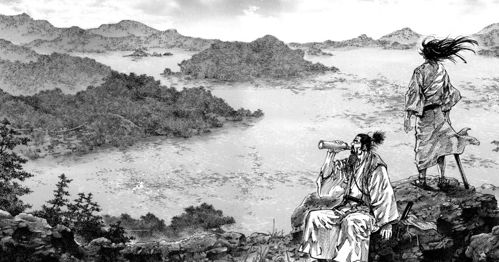 Vagabond is widely praised for its incredibly detailed brushwork and realistic character expressions.