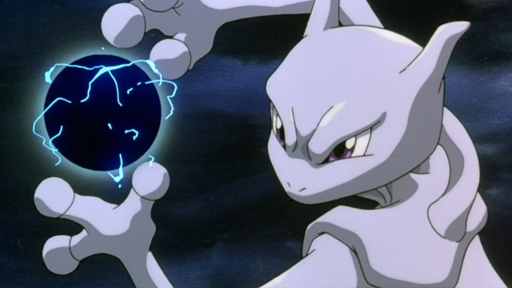 Mewtwo, a legendary and genetically engineered Pokémon.