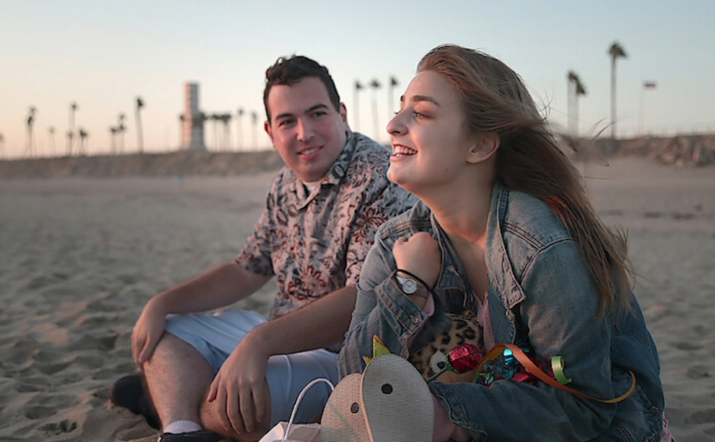 Abbey Romeo and David Isaacman in Love on the Spectrum