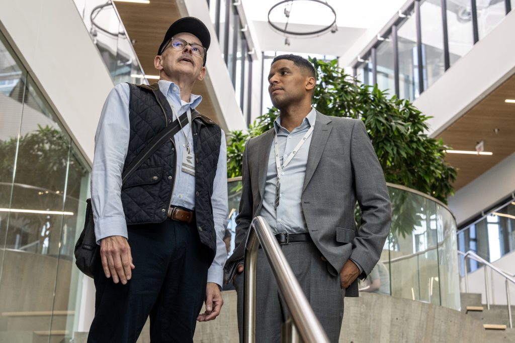 Rob Corddry as Tom Ruffage, Andrew Bushell as Jeffrey Carter in The Audacity (Season 1)