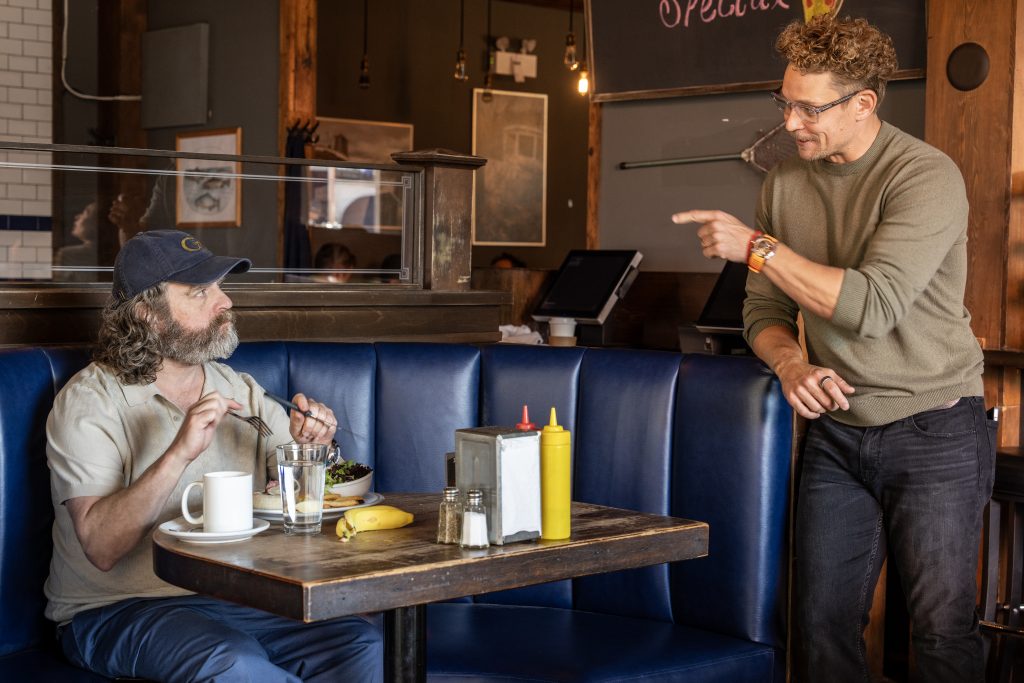 Zach Galifianakis as Bardolph, Billy Magnussen as Duncan in The Audacity (Season 1)