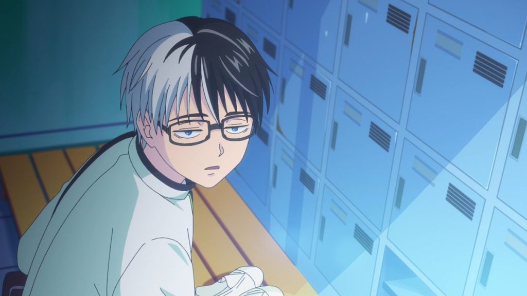 Juzo talking to his classmates in Kill Blue anime. 