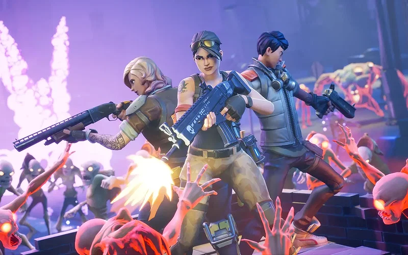 How to Pre-Register for Fortnite Save the World? 1 Shooting in the storm in Fortnite Save the World.