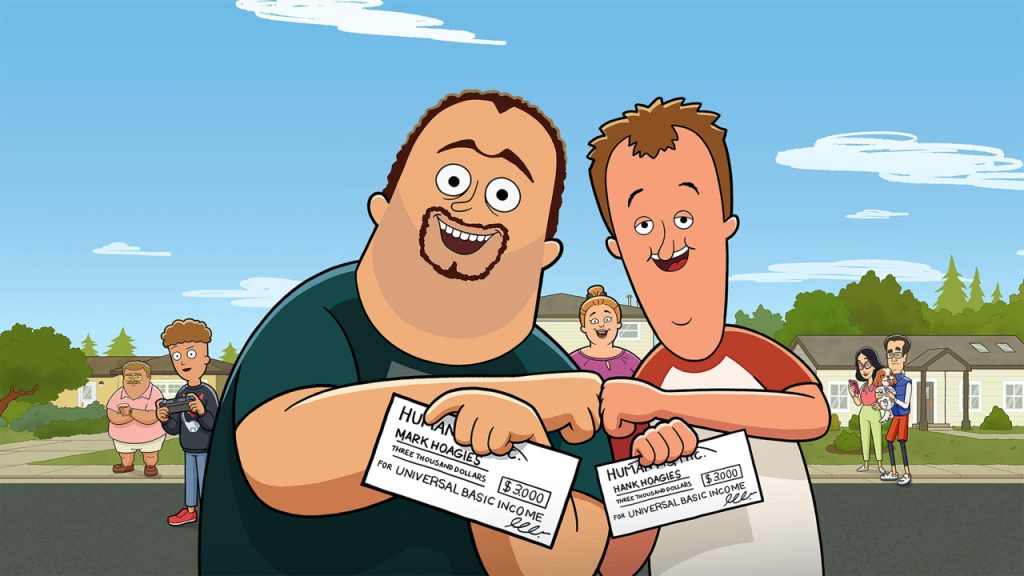 A still from Universal Basic Guys