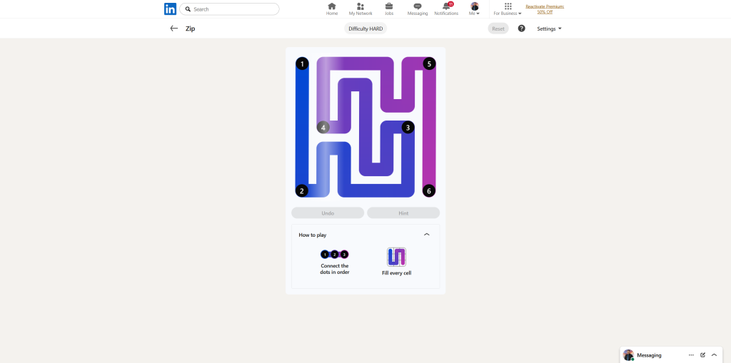 A screenshot of the daily LinkedIn Games.