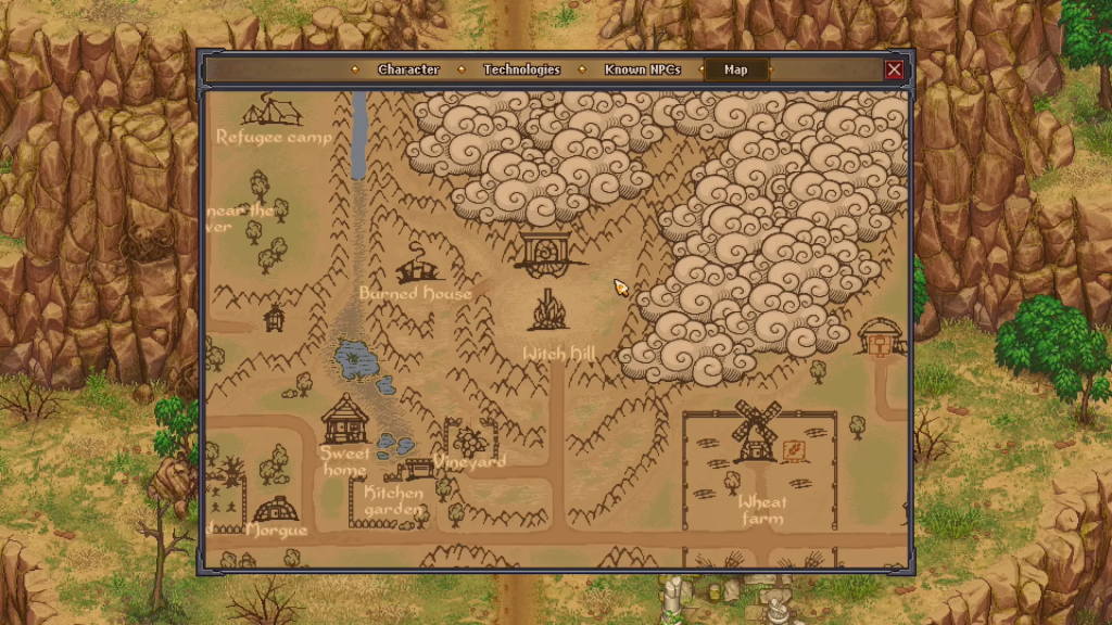 Witch Hill location in Graveyard Keeper.