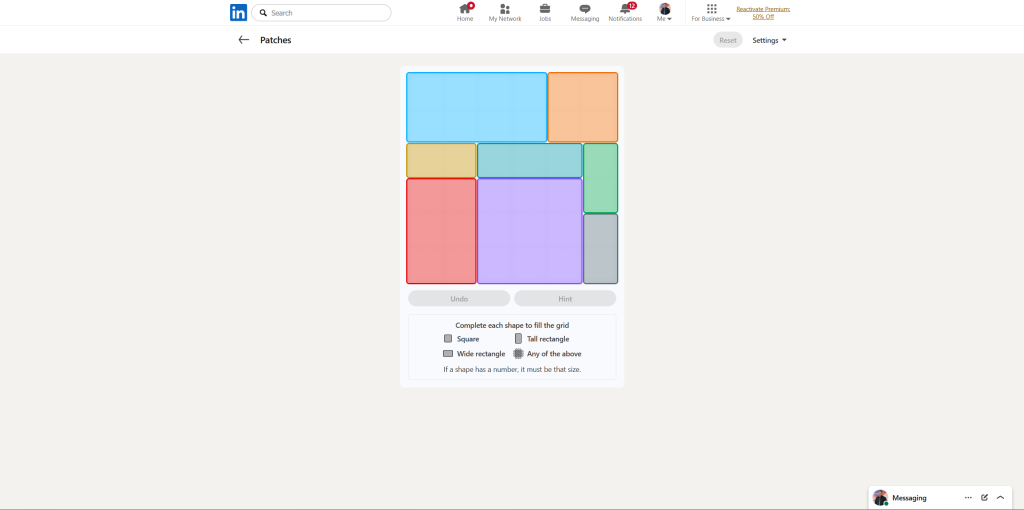 A screenshot of the daily LinkedIn Games.
