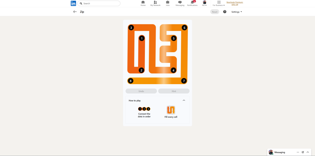 A screenshot of the daily LinkedIn Games.