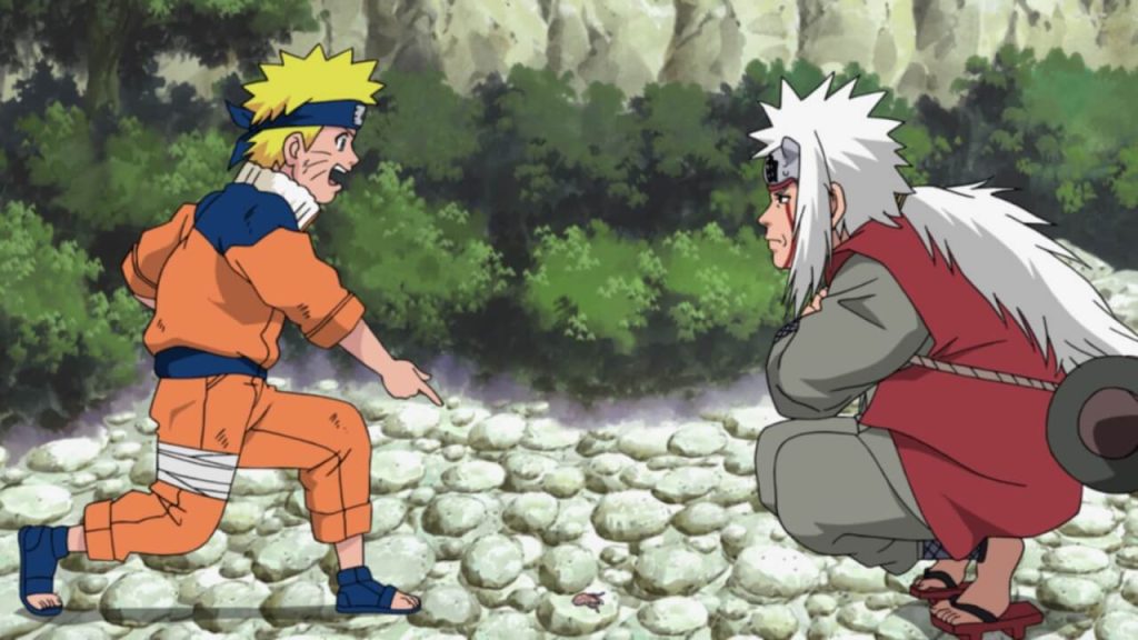 jiraya and naruto from the anime series